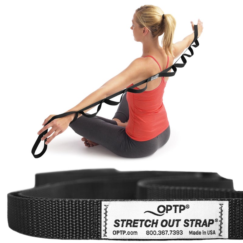OPTP The Original Stretch Out Strap with Exercise Poster, USA Made Top Choice Stretch Out Straps for Physical Therapy, Yoga Stretching Strap or Knee Therapy (XL) - Image 3